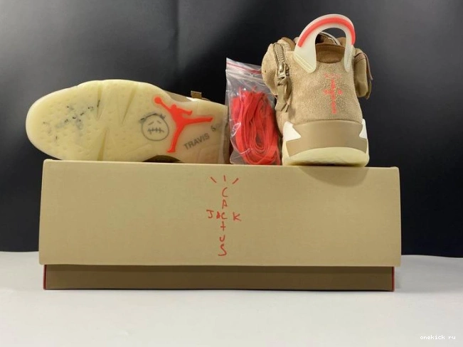 Chep Onekick DH0690-200 Retro Travis Air Jordan British Khaki 6 Scott 0805